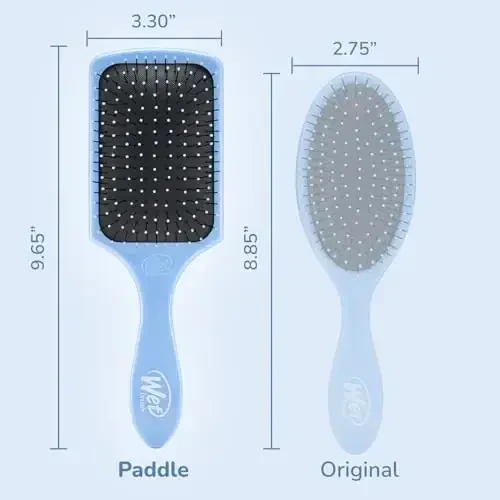 Wet Brush Paddle Detangler Hair Brush, Sky, Ultra-Soft IntelliFlex Bristles with AquaVent Design, Great For Treatment & Mask Application, Women, Men, Wet, Dry and Damaged Hair - 5