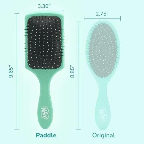 Wet Brush Paddle Detangler Hair Brush,ModazoneExclusive Aqua, Ultra-Soft IntelliFlex Bristles with AquaVent Design, Great For Treatment & Mask Application, Women, Men, Wet, Dry and Damaged Hair - 3