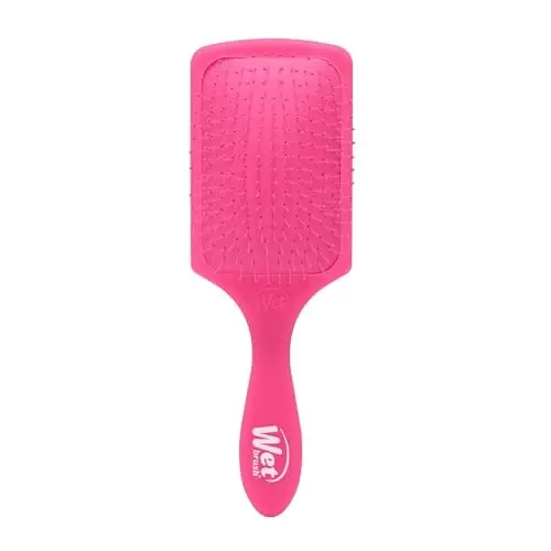 Wet Brush Paddle Detangler Hair Brush, Pink Frost - Ultra-Soft IntelliFlex Detangling Bristles with AquaVent Design - Spread Hair Treatments Evenly - Glides Through Tangles For All Hair Types - 1