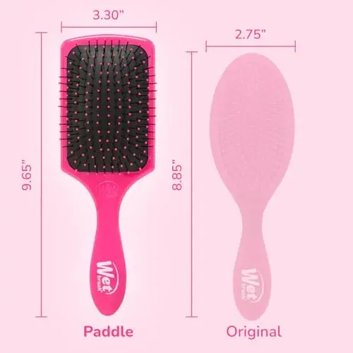 Wet Brush Paddle Detangler Soch cho'tkasi, pushti, AquaVent dizaynli o'ta yumshoq IntelliFlex tuklari, muolaja va niqob surtish uchun ajoyib, ayollar, erkaklar, ho'l, quruq va shikastlangan sochlar uchun - 4