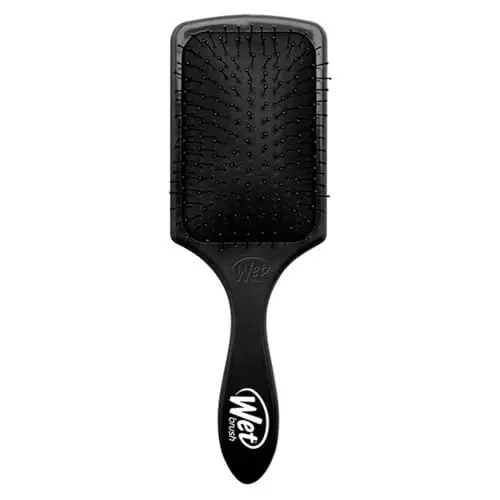 Wet Brush Paddle Detangler Soch cho'tkasi, Qora, AquaVent dizaynli ultra yumshoq IntelliFlex tuklar, Davolash va niqob qo'llash uchun ajoyib, Ayollar, Erkaklar, Ho'l, Quruq va Shikastlangan Sochlar - WET BRUSH