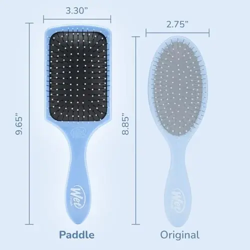 Wet Brush Paddle Dolaşık Açıcı Saç Fırçası, Gökyüzü, AquaVent Tasarımlı Ultra Yumuşak IntelliFlex Kıllar, Bakım ve Maske Uygulaması İçin Harika, Kadın, Erkek, Islak, Kuru ve Hasarlı Saçlar - 11