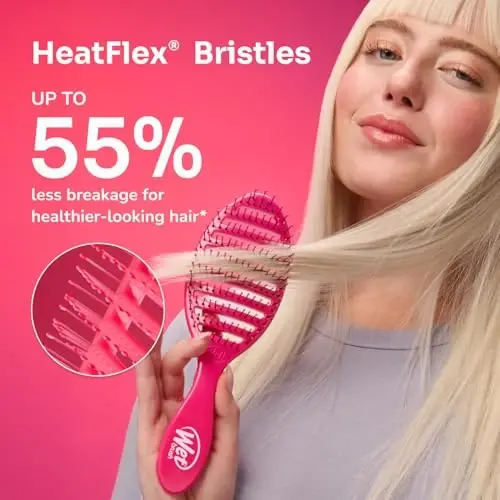 Wet Brush Paddle Dolaşık Açıcı Saç Fırçası, Gökyüzü, AquaVent Tasarımlı Ultra Yumuşak IntelliFlex Kıllar, Bakım ve Maske Uygulaması İçin Harika, Kadın, Erkek, Islak, Kuru ve Hasarlı Saçlar - 12