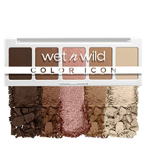 Wet n Wild Color Icon Eyeshadow Makeup 5 Pan Palette, Matte, Shimmer, Metallic, Long Wearing, Rich Buttery Pigment, Cruelty Free - Walking On Eggshells - 1