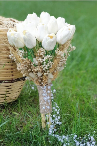 Wet Tulip Bridal Flower Wedding Engagement Flower 14 Tulips - EVSAY