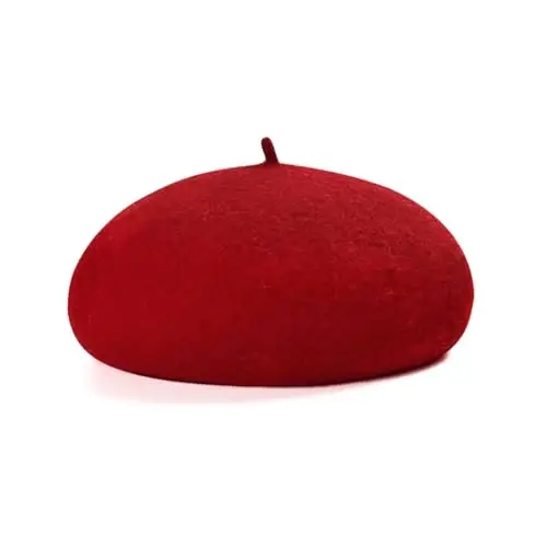 WETOO Women Beret Hat PU Leather Beret French Black Beret Artist Beret Cap - 7