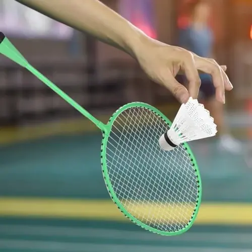 Wettarn 12 dona Badminton Raketasi 18 dona Neylon Badminton bilan, Kattalar O'smirlar Yosh Boshlovchilar uchun Shuttle Seti, Hovli Sport Zali Plaj Ochiq havoda - 4