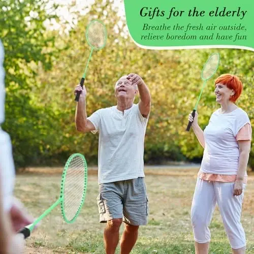 Wettarn 12 Pcs Badminton Rackets Bulk with 18 Nylon Badmintons, Shuttle Set for Adults Teenagers Youth Beginners Advanced Player Backyard Gym Beach Outdoor - 7