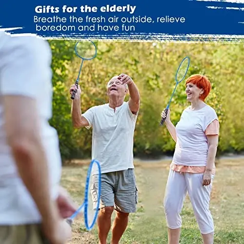 Wettarn 12 Pcs Badminton Rackets Bulk with 18 Nylon Badmintons, Shuttle Set for Beginners Advanced Player Backyard Gym Beach Outdoor - 5