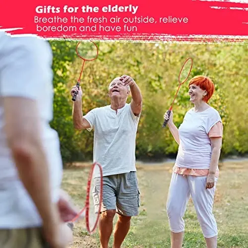 Wettarn 12 Pcs Badminton Rackets Bulk with 18 Nylon Badmintons, Shuttle Set for Beginners Advanced Player Backyard Gym Beach Outdoor - 5