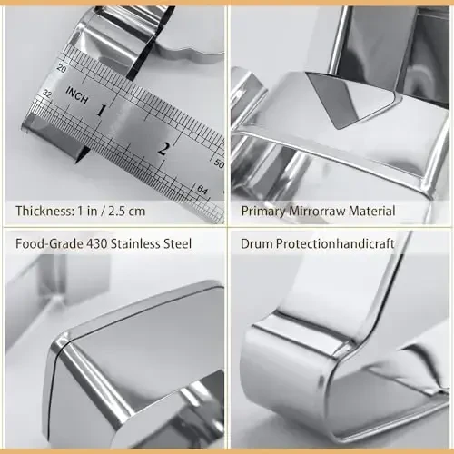 WGPG Dengiz osti jonzotlari uchun печенье kesuvchilari - 6 dona katta zanglamaydigan po'latdan dengiz turlari shakllari pishirish qolipi, pishirish uchun metall печенье sendvich печенье kesuvchi qoliplari, 3 x 4 dyuym - 2