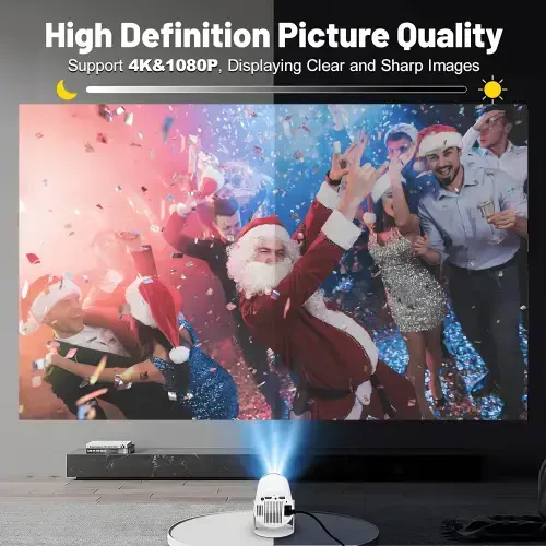 WHATOOK 120 dyuymli ko‘chma yopiq/ ochiq projeksiyon pardasi, 16: 9 4K HD Ajinmaydigan yengil kinofilm, tashish sumkasi va orqa hovli kinofilm kechalari uchun stend - 8