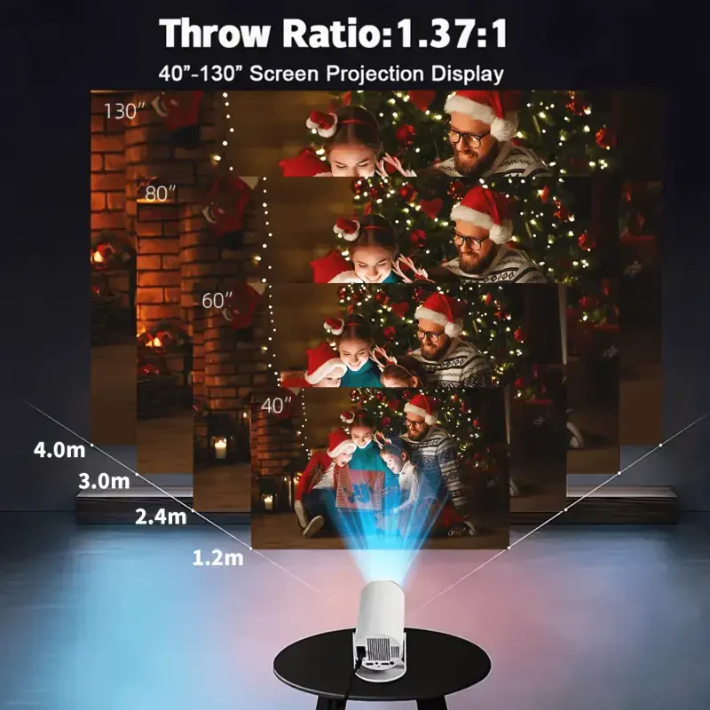 WHATOOK 120-inch Portable Indoor/Outdoor Projection Screen, 16: 9 4K HD Wrinkle-Free Lightweight Movie with Carrying Bag and Stand for Backyard Movie Nights - 7