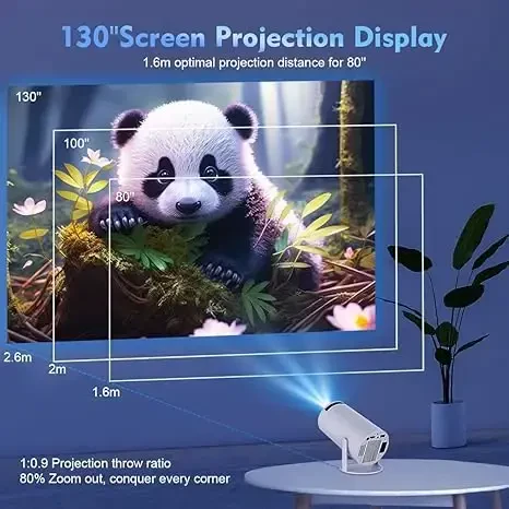 WHATOOK 120-inch Portable Indoor/Outdoor Projection Screen, 16: 9 4K HD Wrinkle-Free Lightweight Movie with Carrying Bag and Stand for Backyard Movie Nights - 10