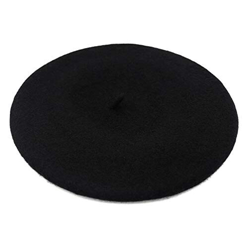 Wheebo Wool Beret Hat, Solid Color French Style Winter Warm Cap for Women Girls Lady - 5