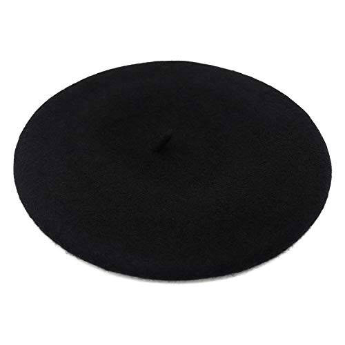 Wheebo Wool Beret Hat, Solid Color French Style Winter Warm Cap for Women Girls Lady - 5