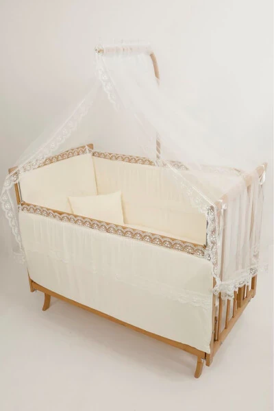 Wheelchair Elyeza Mother Side Crib Cream French Lace Sleep Set - BEBEK ON FOR