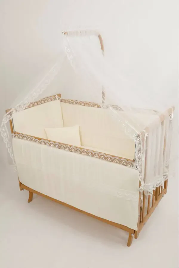 Wheelchair Elyeza Mother Side Crib Cream French Lace Sleep Set - 1