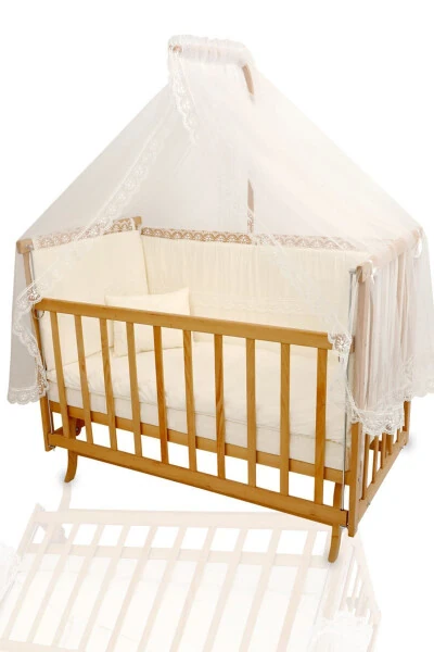 Wheelchair Elyeza Mother Side Crib Cream French Lace Sleep Set - BEBEK ON FOR (1)