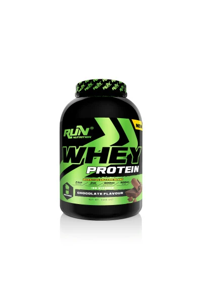 Whey Protein - 2.4 Kg - Shokolad Ta'mli - 60 Pors - Sovg'a Qushilgan - RUN NUTRITION