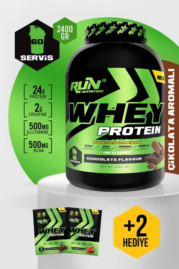 Whey Protein - 2.4 Kg - Shokolad Ta'mli - 60 Pors - Sovg'a Qushilgan - 5