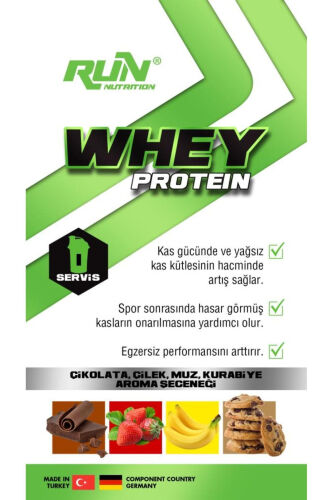 Whey Protein - 72 Adet - 4 Aromalı - 2376g - Hediyeli - RUN NUTRITION (1)