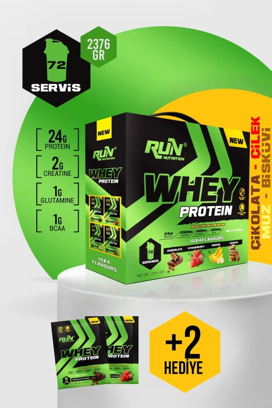 Whey Protein - 72 ta - 4 ta lazzat - 2376g - Sovg'a bilan - 1