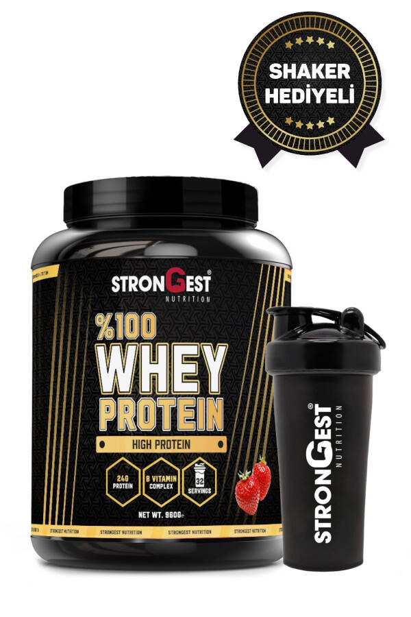 Whey Protein 960 g 32 Servings Strawberry Flavored Whey Protein Powder - 4