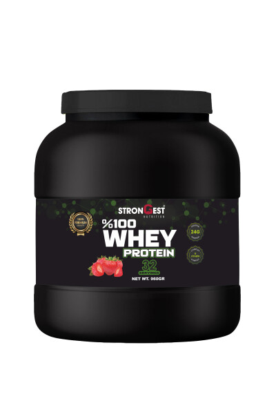 Whey Protein 960 g 32 Servings Strawberry Flavored Whey Protein Powder - 7