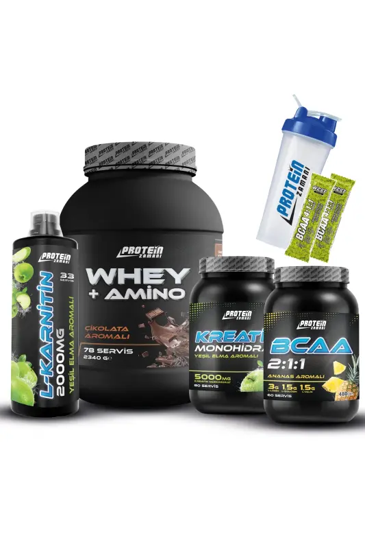 Whey Protein Powder 2340g Bcaa Creatine L-carnitine Combination - PROTEIN ZAMANI