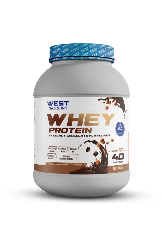 Whey Protein Tozu 1200 gr 40 Servis Fındık&çikolata - WEST NUTRITION