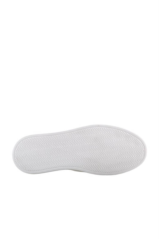 White 100% Leather Lace-up Casual Sneaker Shoes - 4