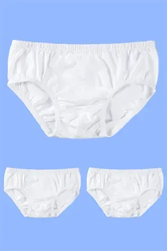 White 3-Pack Boys' Vest & Briefs Set - 3