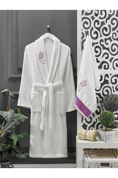White 4-Piece Towel Robe Set - Modazone (1)