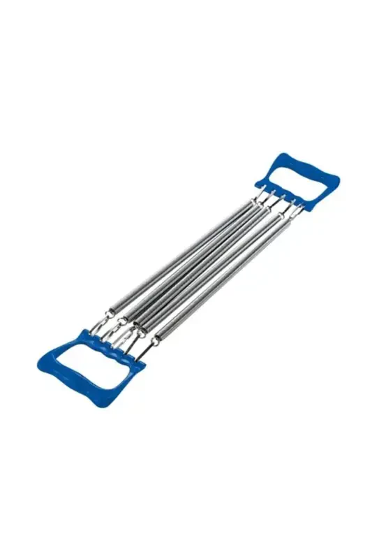 White 5-Level Hardness Resistance Adjustable Steel Chest Expander - DELTA