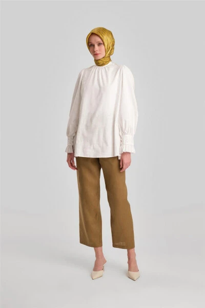 White Armine Sleeve Blouse 24Y3533 - 8