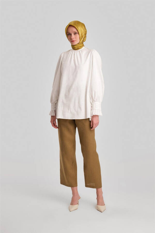 White Armine Sleeve Blouse 24Y3533 - 8