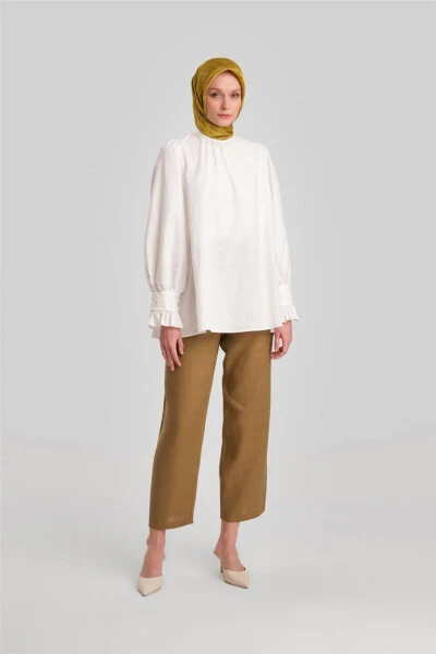 White Armine Sleeve Blouse 24Y3533 - 9