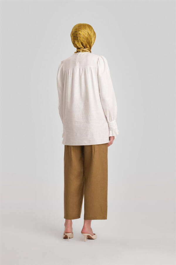 White Armine Sleeve Blouse 24Y3533 - 12