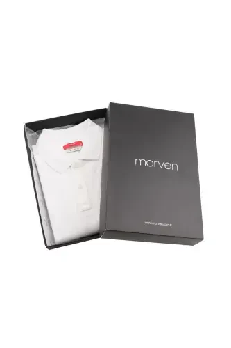 White Basic Plain 100% Cotton Comfort Fit Short Sleeve GIFT BOXED Polo Neck Men's T-Shirt 
