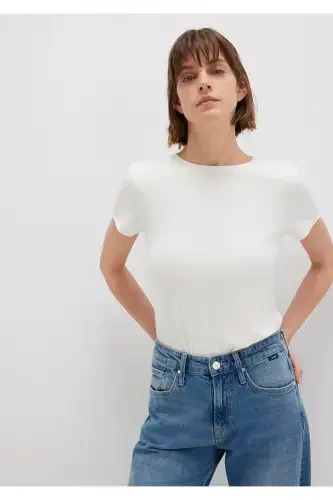 White Basic T-Shirt Slim Fit / Slim Fit 1612904-80 - 2