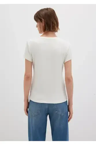 White Basic T-Shirt Slim Fit / Slim Fit 1612904-80 - 4
