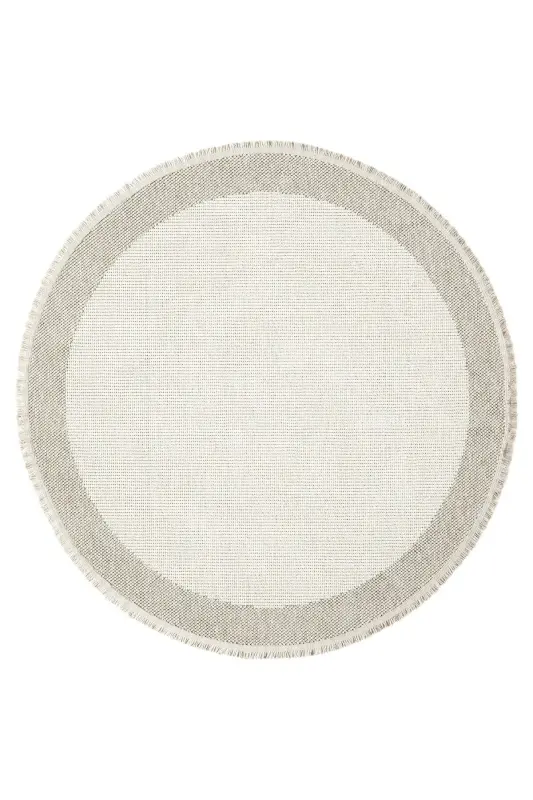 White Beige Soft Round Circle Rug Living Room Kitchen Hallway Runner Woven Machine Made Carpet 0021 CIRCLE-White 47 - 5