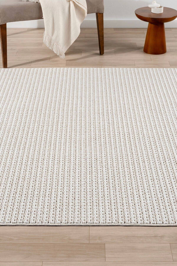 White Beige Soft Textured Rug Carpet Living Room Kitchen Corridor Runner Woven Machine Carpet 006 - 12