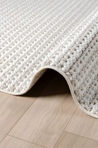 White Beige Soft Textured Rug Carpet Living Room Kitchen Corridor Runner Woven Machine Carpet 006 