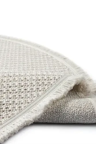 White Beige Soft Touch Round Carpet Rug Kitchen Hallway Runner Woven Machine Carpet 006 CIRCLE-White 5 - 4