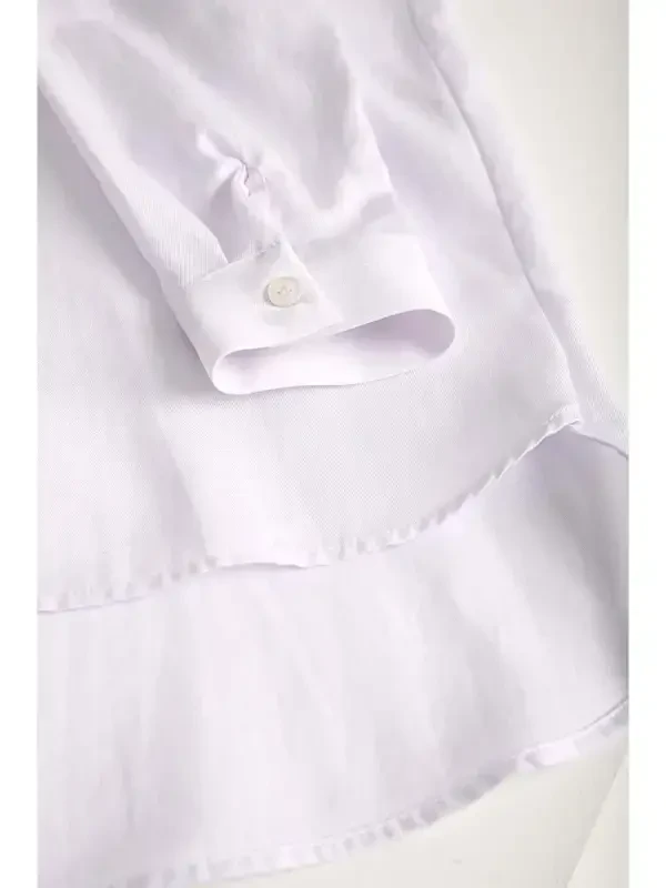 White Belt Relaxed Fit Shirt Tunic - 6