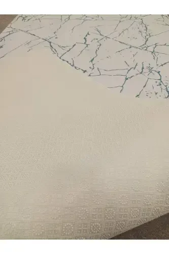 White Blue Non-Slip Runner Rug - Washable Four Seasons Carpet | Living Room, Bathroom, Balcony, Teen Room-White - ASLAN HOME (1)