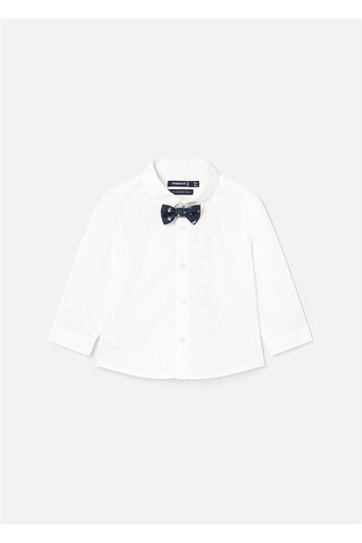 White Bow Tie Shirt for Baby Boy 2189 - 1