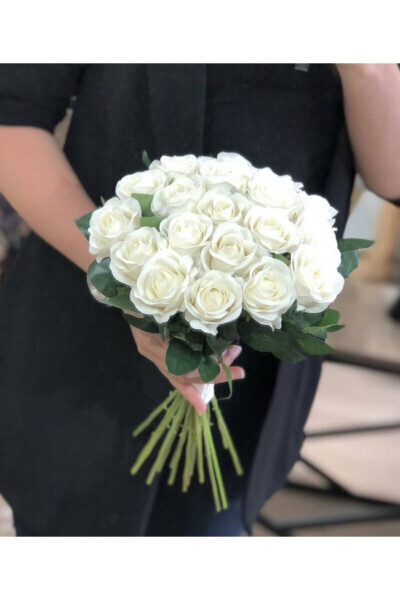 White Bridal Bouquet Rose - LINABUKETT